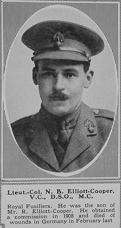 Elliott-Cooper N B Lt Col VC DSO MC Royal Fusiliers The Sphere 20th Apr 1918