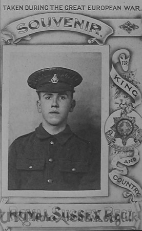 Malcher J D Sig G/8209 7th Royal Sussex Regiment Croydon Roll Of Honour