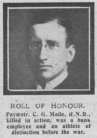 Maile C G Paymaster HMS Perth RNR The Graphic  10th Oct 1918