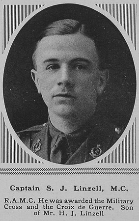 Linzell S J Captain MC RAMC The Sphere 26th May 1917