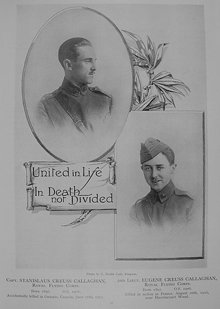 Callaghan S C Captain Callaghan E C 2nd Lt Royal Flying Corps
