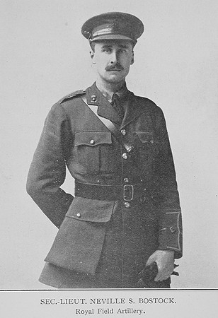 Bostock N S 2nd Lt Royal Field Artillery