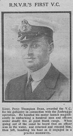 Dean P T Lt VC RNVR The Graphic 25th July 1918