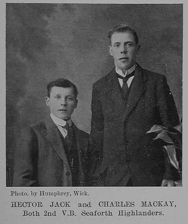 Jack H Pte & MacKay C Pte Seaforth Highlanders The Sword Of The North Highland Memories Of The Great War - Dugald MacEchern