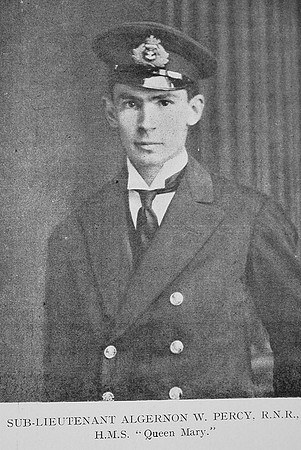 Percy A W Sub Lt HMS Queen Mary RNR