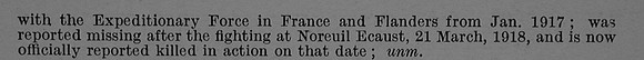 Binnie W M Pte 201166 5th Notts & Derby Regiment Obit Part 2 De Ruvignys Roll Of Honour Vol 4