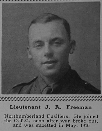 Freeman J R Lt 23rd Northumberland Fusiliers (Tyneside Scottish) The Sphere 17th Mar 1917