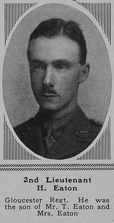 Eaton H 2nd Lt Gloucs Regt The Sphere 13th Oct 1917