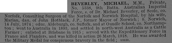 Beverley M Pte MM 5338 9th AIF