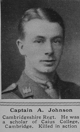 Johnson A Captain 1st Cambs Regt The Sphere 16th Nov 1918