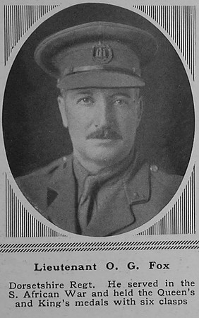 Fox O G Lt 1st Dorsetshire Regiment The Sphere 17th Mar 1917