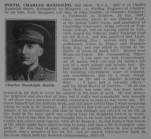 Smith C R 2nd Lt Royal Garrison Artillery Obit De Ruvignys Roll Of Honour Vol 3