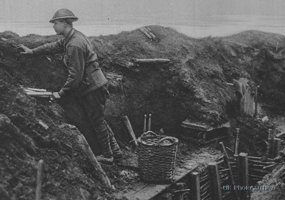Australian Troops In A Captured German Trench