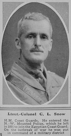 Snow C L Lt Col Intelligence Corps The Sphere 15th Jan 1916