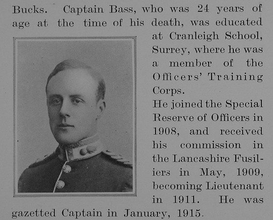 Bass C H Captain 3rd Lancashire Fusiliers Obit Part 2 The Bond Of Sacrifice Vol 1