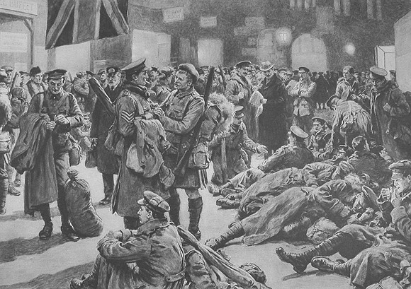British Veterans Awaiting The Flanders Trench Special At Victoria Station