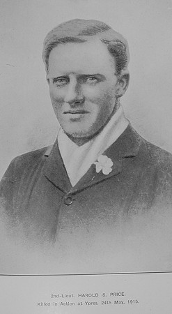 Price H S 2nd Lt 3rd London Regiment