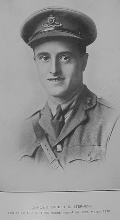 Stephens D E 2nd Lt Royal Field Artillery