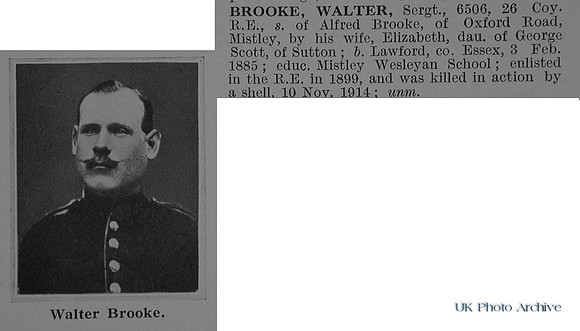 Brooke W Sergt 6506 Royal Engineers Obituary De Ruvignys Roll Of Honour Vol 1