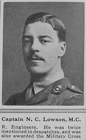 Lowson N C Captain MC RE The Sphere 5th May 1917