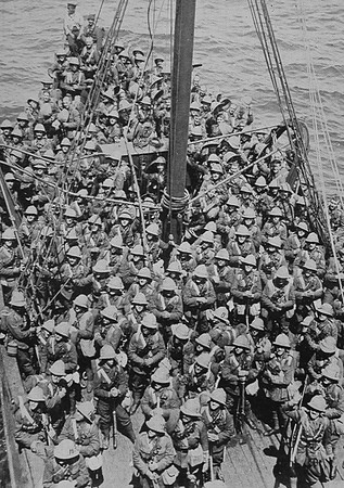 British Troops Landing From A Transport Ship