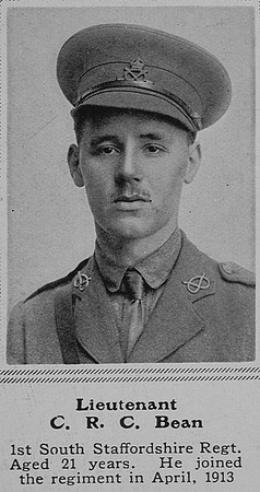 Bean C R C Lt 1st South Staffordshire Regiment The Sphere 17th Apr 1915