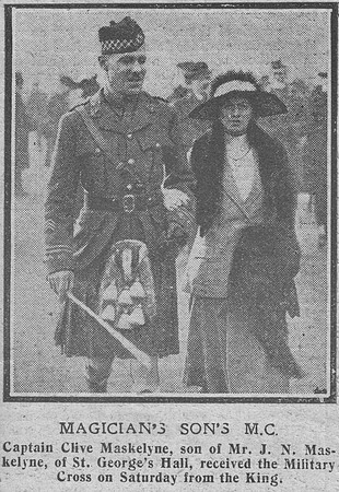 Maskelyne C Captain MC The Graphic 25th Nov 1918