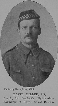 Miller D Cpl 5th Seaforth Highlanders Formerly Royal Naval Reserve The Sword Of The North Highland Memories Of The Great War - Dugald MacEchern