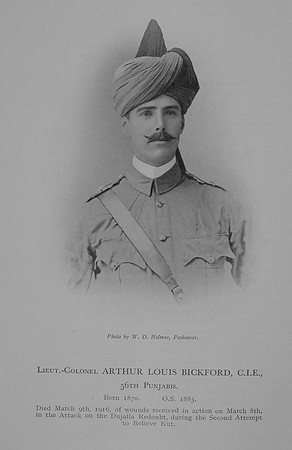 Bickford A L Lt Col Indian Army