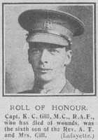 Gill K C Captain MC Royal Air Force The Graphic 2nd Nov 1918