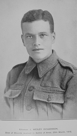Richardson J W Rfn 554869 16th London Regiment