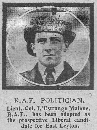 L'Estrange-Malone C Lt Col Royal Air Force The Graphic 4th July 1918