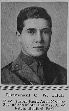 Fitch C W Lt 6th The Queen's (Royal West Surrey Regiment) The Sphere 23rd Sep 1916
