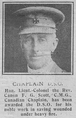 Scott F G Rev CMG DSO Canadian Chaplains The Graphic 7th Nov 1918