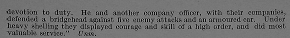 Veitch J L Captain MC 1st Devonshire Regiment Obit Part 2 De Ruvignys Roll Of Honour Vol 4