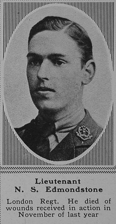 Edmondstone N S Lt London Regt The Sphere 20th Apr 1918