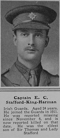 Stafford-King-Harman E C Captain Irish Guards The Sphere 7th Aug 1915
