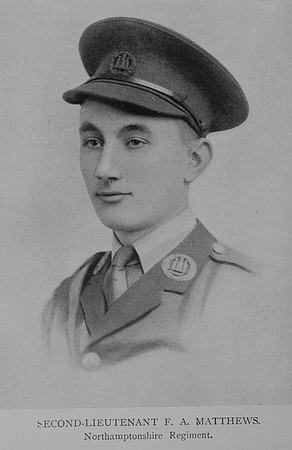 Matthews F A 2nd Lt Northamptonshire Regiment