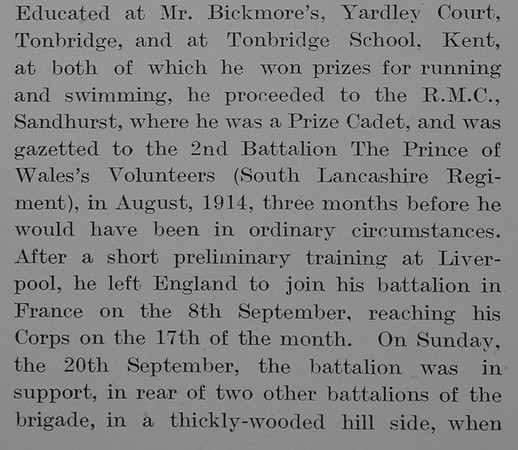 Birdwood G A B 2nd Lt 2nd South Lancs Regiment Obit Part 2 The Bond Of Sacrifice Vol 1
