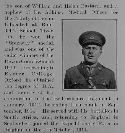 Bastard W Lt 2nd Bedfordshire Regient Obit Part 2 The Bond Of Sacrifice Vol 1