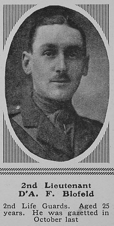 Blofeld DA F 2nd Lt 2nd Life Guards The Sphere 3rd Jul 1915