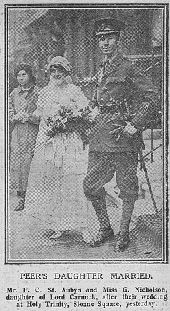St Aubyn F C Lt Grenadier Guards The Graphic 7th Oct 1916