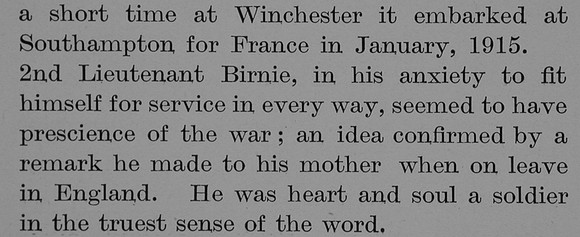 Birnie E J W 2nd Lt 2nd East Surrey Regiment Obit Part 4 The Bond Of Sacrifice Vol 1