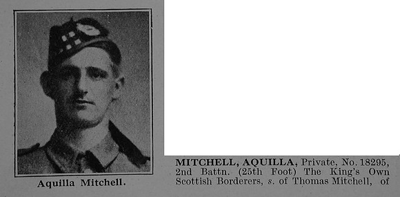 Mitchell A Pte 18295 2nd Kings Own Scottish Borderers Obit Part 1 De Ruvignys Roll Of Honour Vol 5