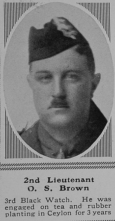Brown O S 2nd Lt 3rd Black Watch The Sphere 29th Jan 1916