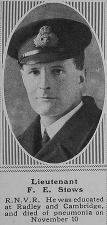 Stows F E Lt RNVR The Sphere 8th Feb 1919