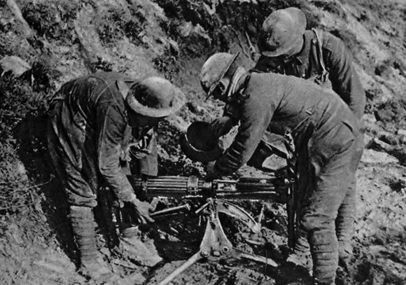 A Maxim Gun After Being Cleaned At The Close Of Action