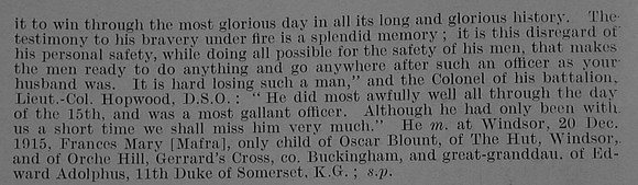 Maynard H C Lt 1st Coldstream Guards Obit Part 2 De Ruvignys Roll Of Honour Vol 3