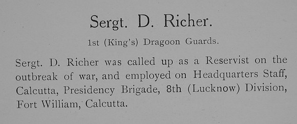 Richer D Sergt 1st Dragoon Guards Record William Graham Company
