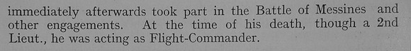 Barlow J L 2nd Lt Royal Flying Corps Obit Part 2 Shrewsbury School Roll Of Service